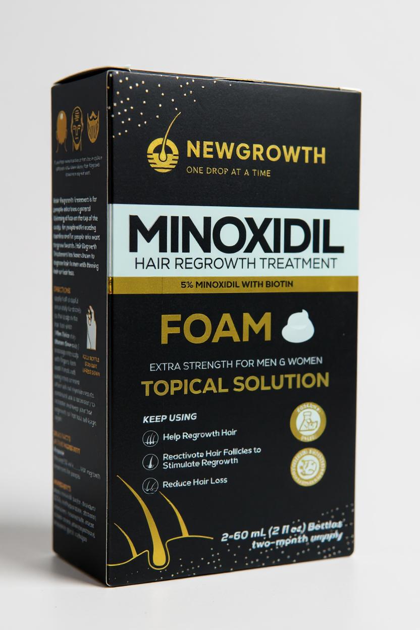 NewGrowth Regrowth Serum– 5% Minoxidil Foam or Liquid