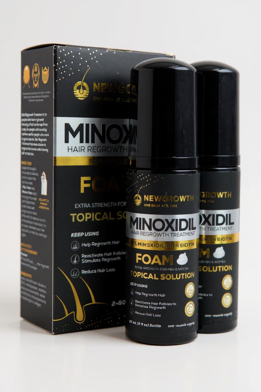 NewGrowth Regrowth Serum– 5% Minoxidil Foam or Liquid